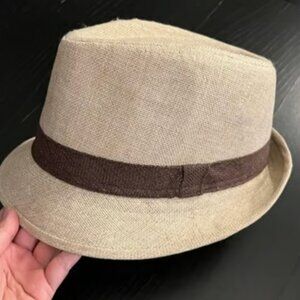 Lisianthus Beige Straw Fedora Hat – Summer / Vacation Style